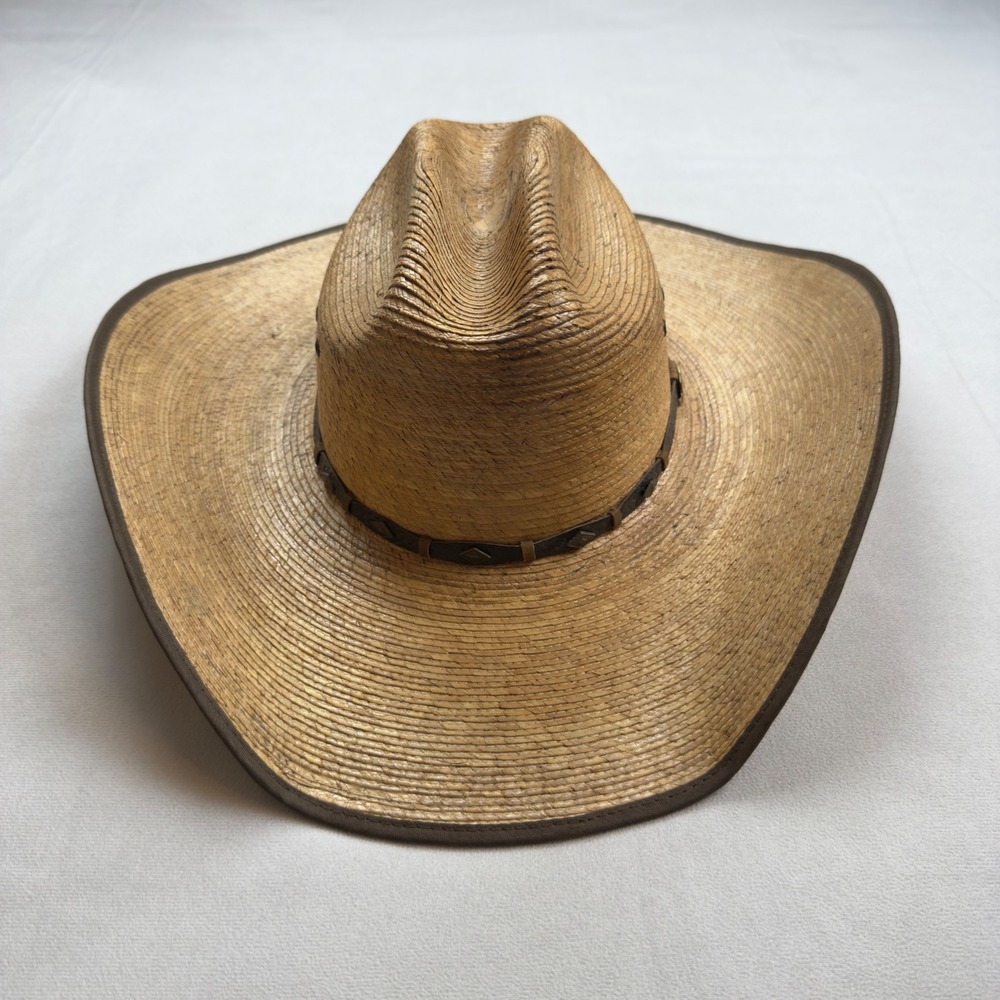 Justin Boots Bent Rail Straw Cowboy Hat Western Style Size 7 1/8‎